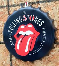 Rolling Stones Tongue logo Fifty Years Metal Sign For Bar, Music Studio Man cave picture