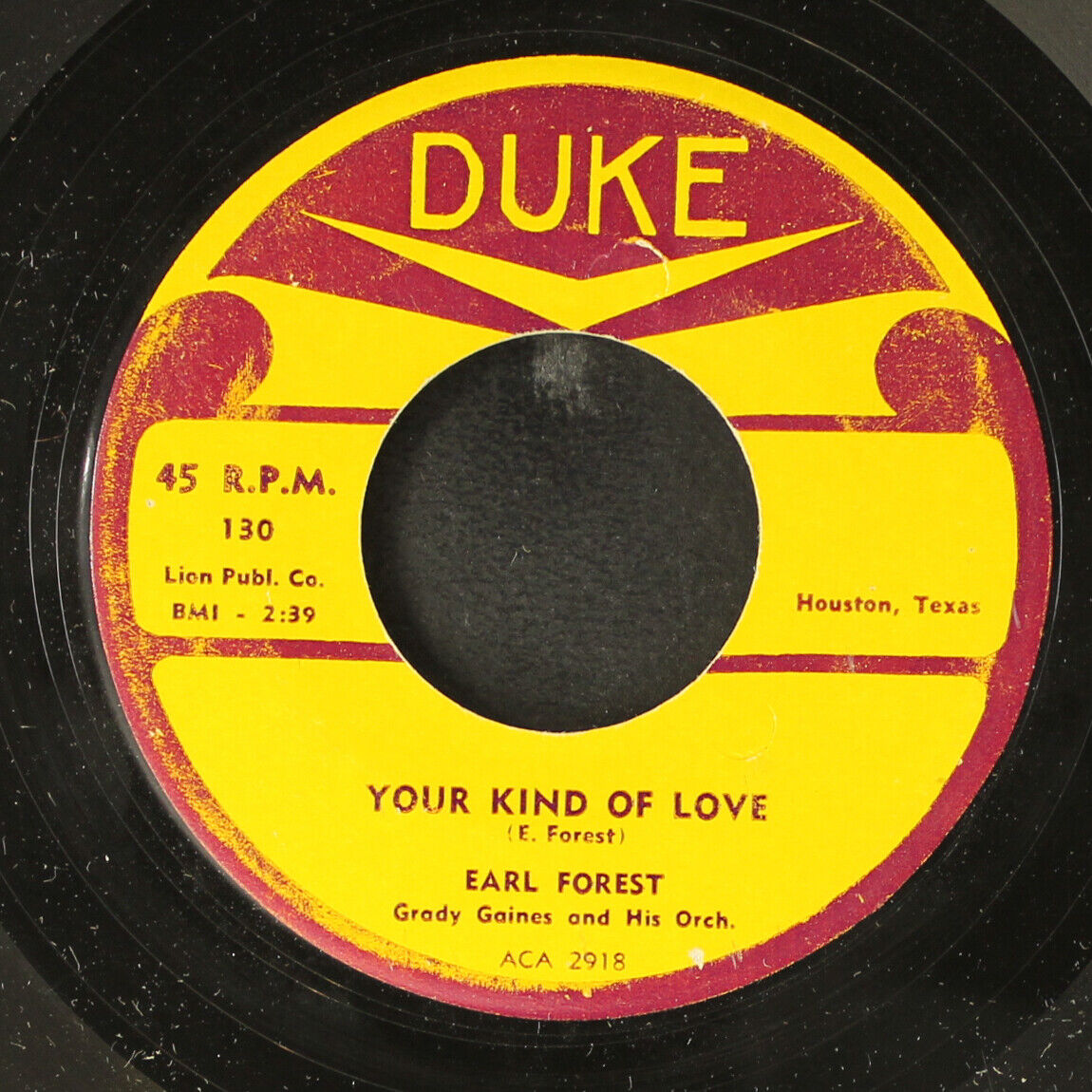 EARL FOREST: your kind of love / ohh, ohh wee DUKE 7\