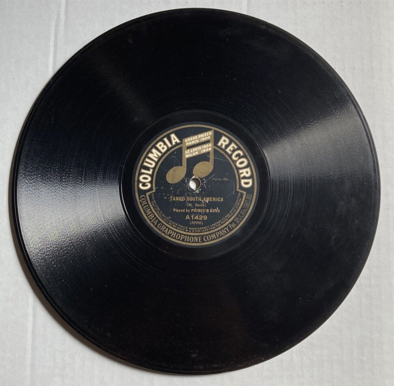 Prince\'s Band - Tango South American / Tango Bueno 78 RPM Record Columbia A1429