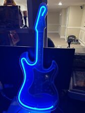 Neon Light Guitar Clock picture