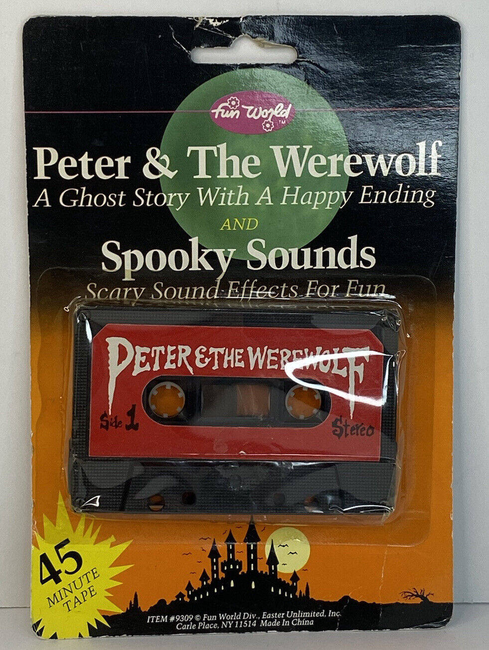 Vintage Peter & the Werewolf Spooky Sounds Cassette Fun World Rare Halloween New