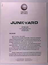 Junkyard Press Release Biography Original Vintage Geffen Records Promo 1989 picture