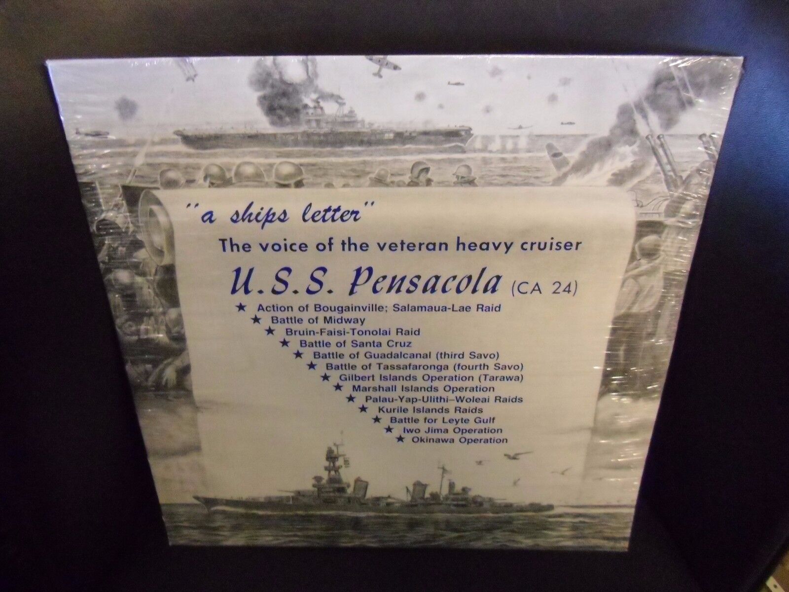 A Ships Letter U.S.S. Pensacola LP SEALED Marines Navy World War II