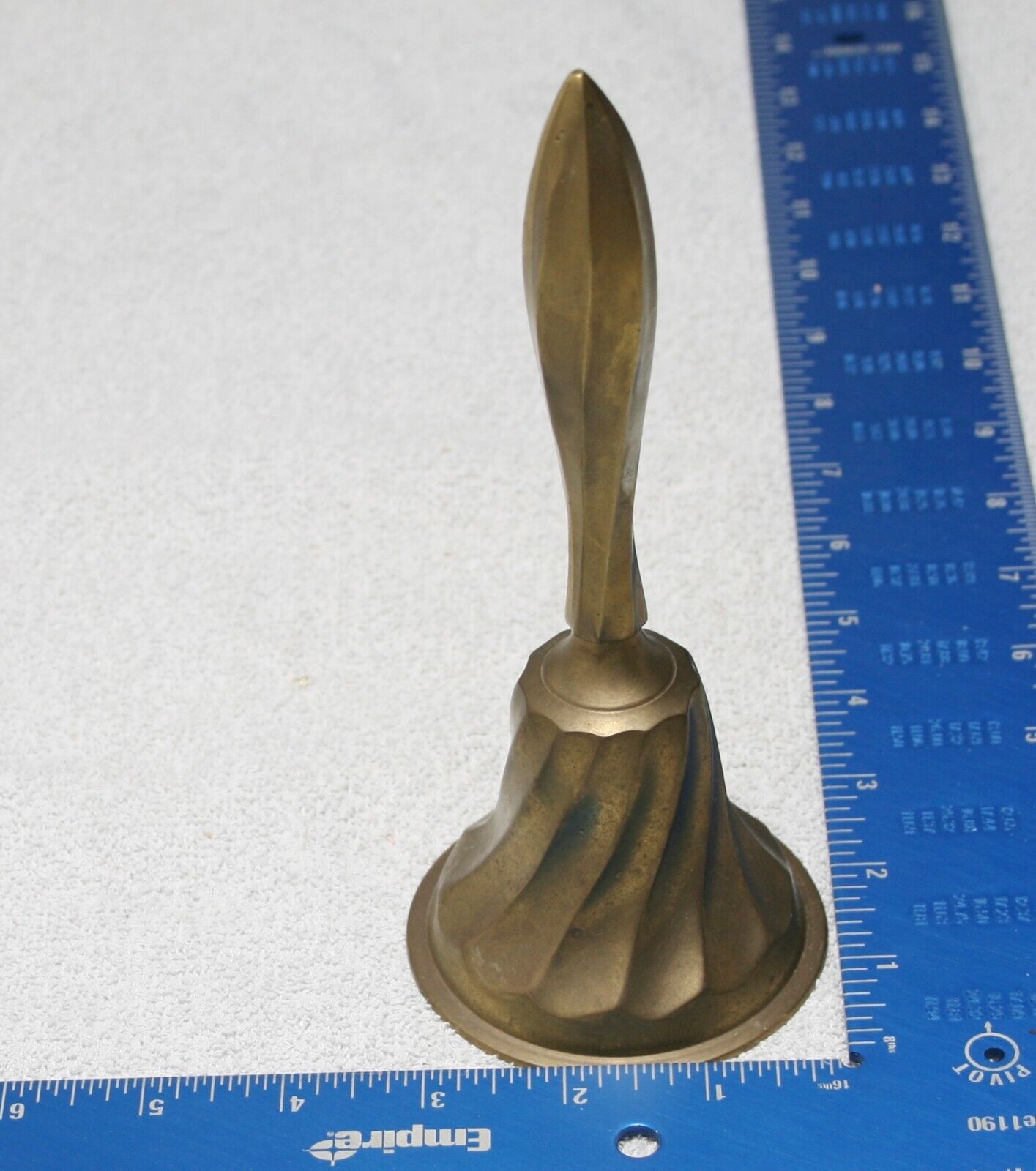 Vintage Brass Bell Handmade 7.5” Nautical Teacher Twist Removable Handle