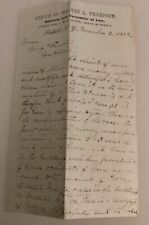 1868 Signed letterhead Attorney Walter L Thompson Lyric Hall Build Fishkill NY picture