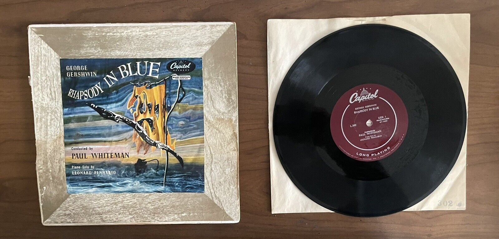 George Gershwin Rhapsody In Blue Conducted By Paul Whiteman 10” Rare Vintage LP