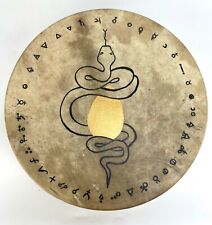 Native American Drum Painted Snake 14.5'' Rawhide Hand Drum picture