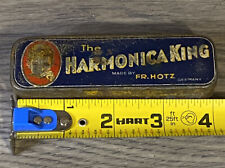 Vintage The Harmonica King Fr. Hotz Germany Empty Tin Case picture