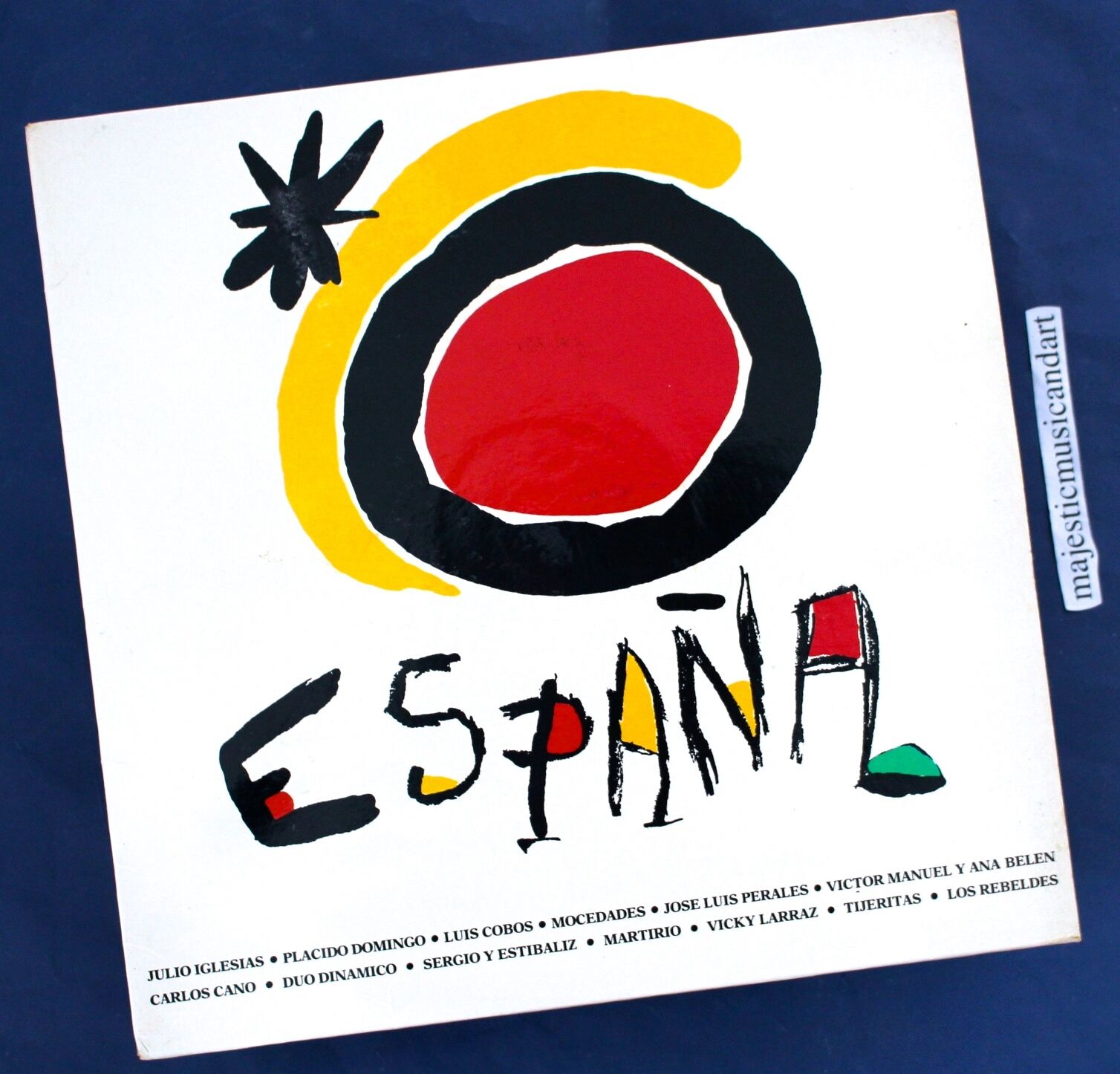 BEAUTIFUL 1988 ORIGINAL JOAN MIRO ART COVER ESPANA VINYL LP EX+ RARE