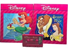 Vintage Disney Children Read Along Book & Tape Beauty & The Beast & Ariel And picture