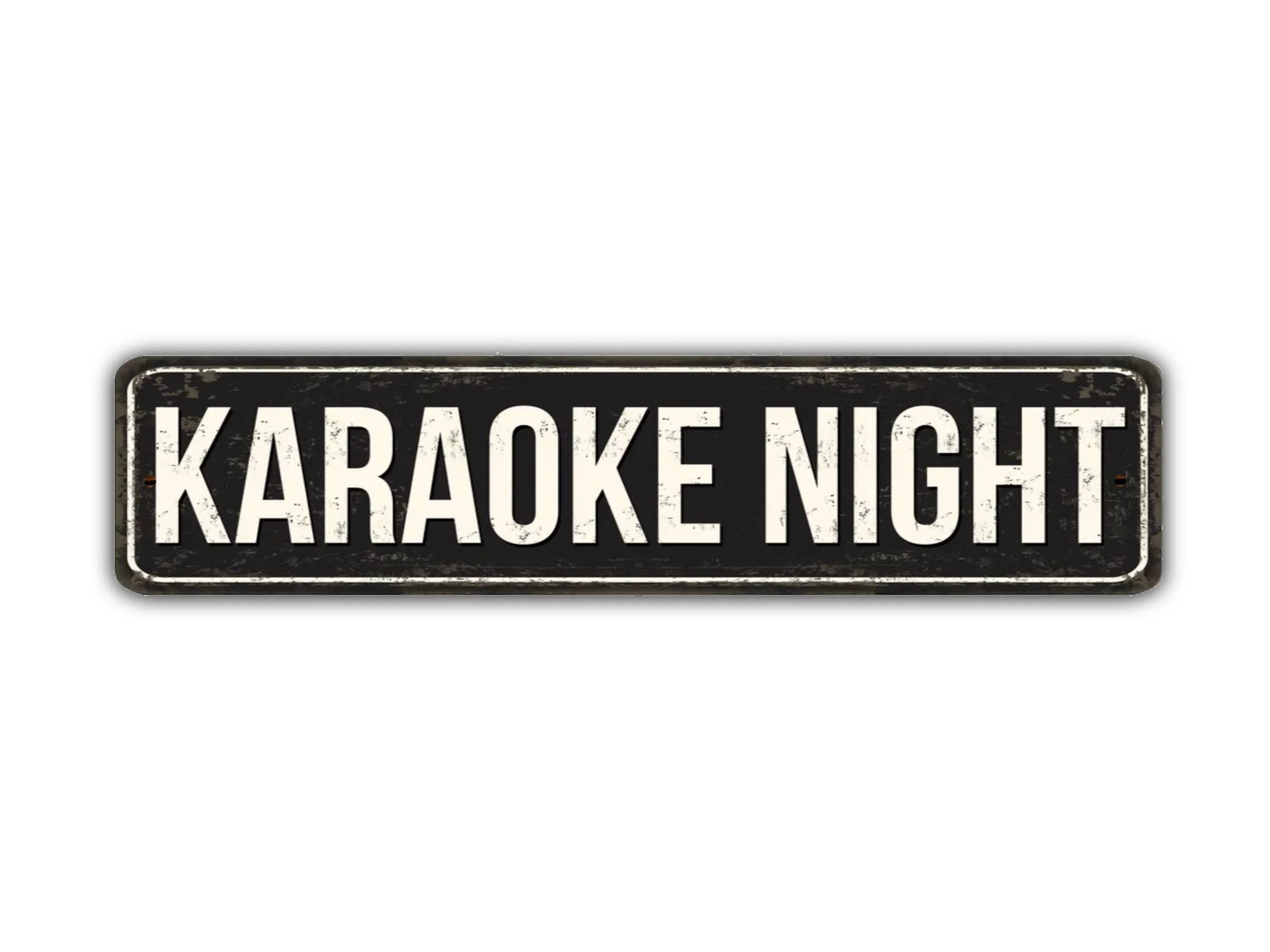 Karaoke Night Street Sign Singing Vintage Style