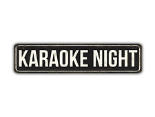 Karaoke Night Street Sign Singing Vintage Style picture