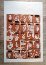KISS rock band vintage sheet of unused photo stamps - rare picture