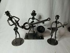 Metal Art Jazz Band Members Sax Bass Guitar Nuts Cup Holder picture