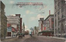Postcard North Broad Street Showing Lyric Adelphia Theatre Philadelphia PA  picture