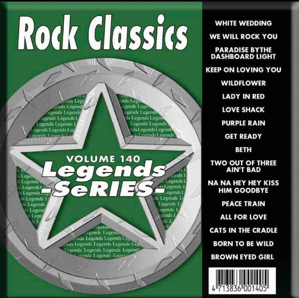 LEGENDS KARAOKE CDG DISC ROCK CLASSICS #140 CD 1970S-1980S POP CD+G OLDIES 