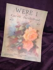 WERE I, 1923 edition vintage sheet music. picture