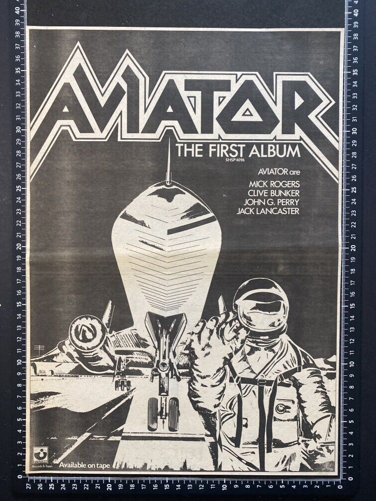 AVIATOR - FIRST ALBUM - 1978 VINTAGE POSTER SIZE ADVERT 