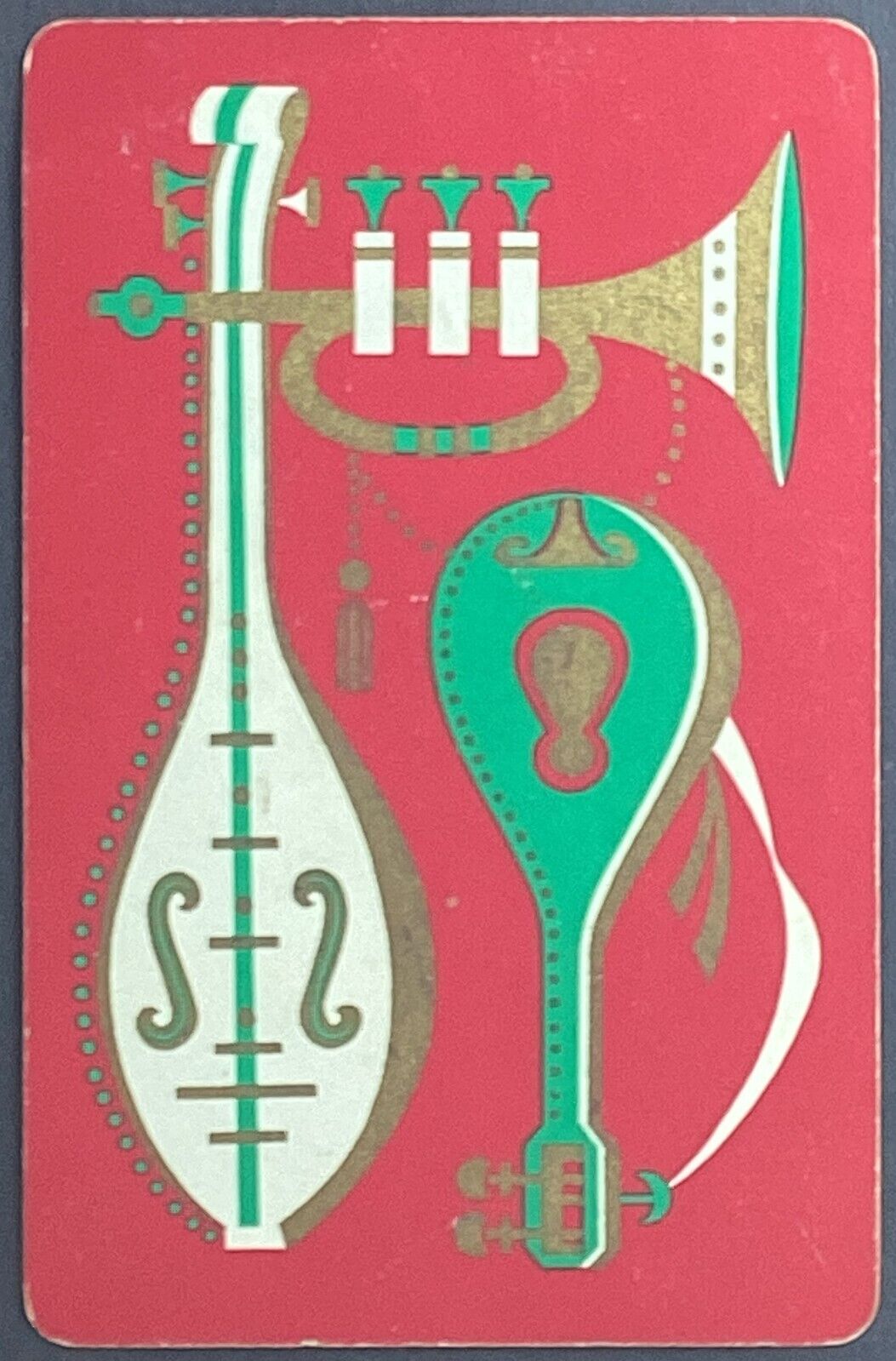 Musical Instruments Vintage Single Swap Playing Card Ace of Spades
