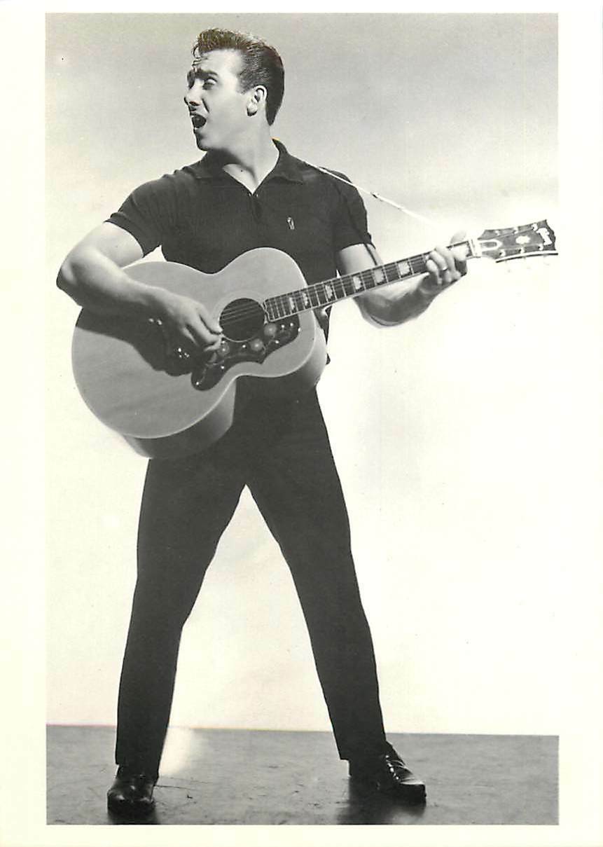Jack Scott Singer with Guitar in 1958 Modern Postcard