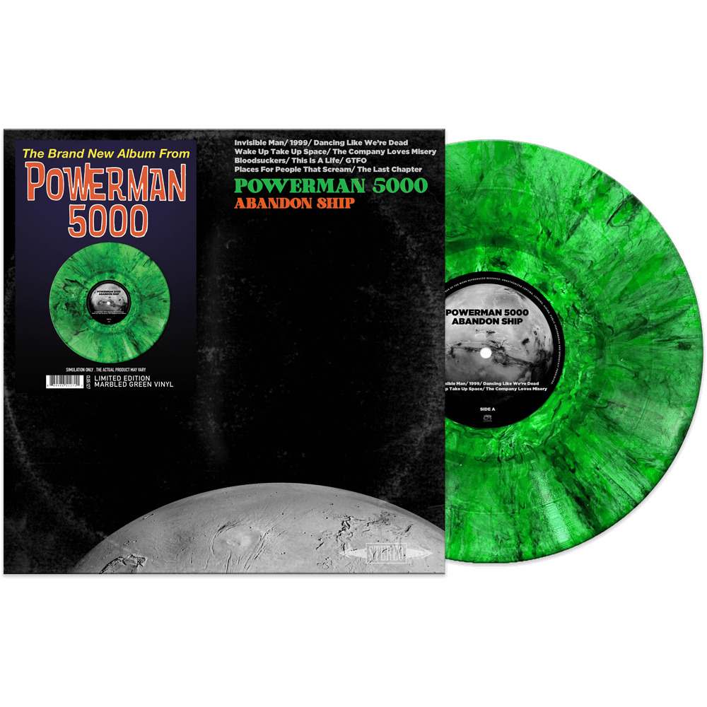 Powerman 5000 – Abandon Ship Green Marble Vinyl LP BOMBSHELL PM5K