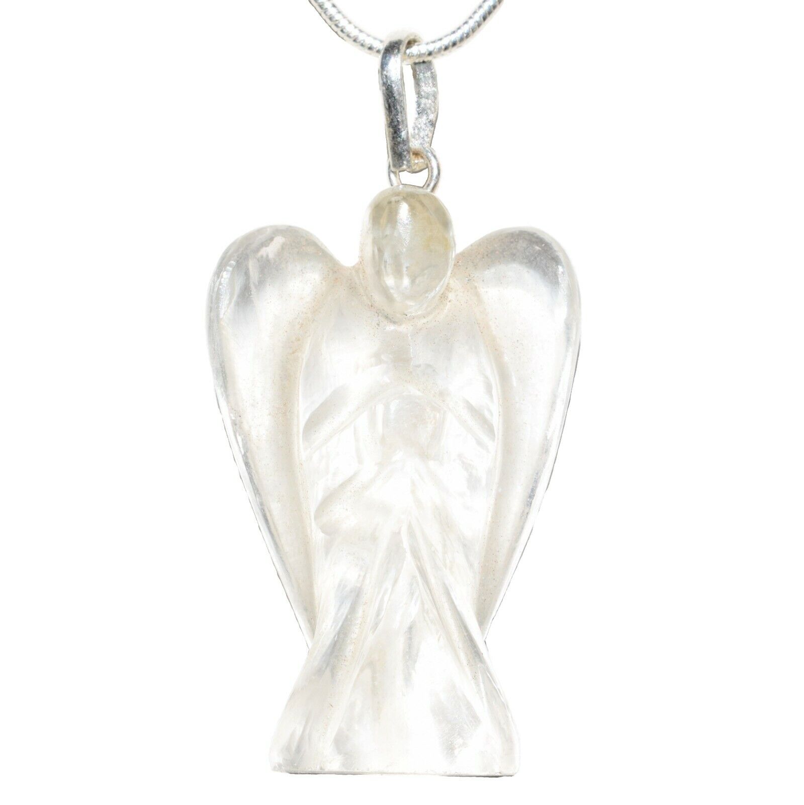 CHARGED Amplifier Clear Quartz Angel Perfect Pendant™ + 20