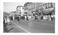 Drum & Bugle Corps School Parade Downtown Flags Black White Snapshot Photograph picture