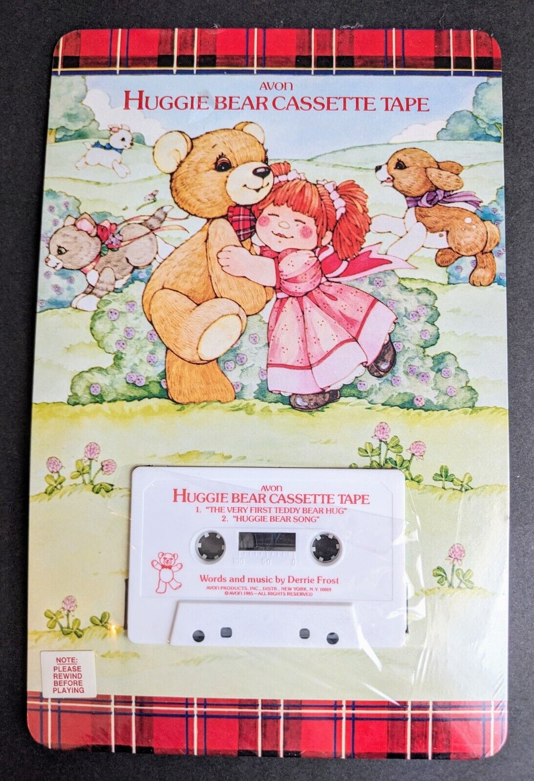 Vintage 1985 Avon Huggie Bear Cassette Tape In Package Card Audio Kids Tape