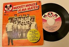 Mickey Mouse Club Mickey Mouse Alma Mater Vinyl Record Vintage 45 RPM 1975 picture