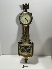 Waltham 21” Banjo Clock w/ Key Perry’s Victory RARE Gorgeous See Photos & Read picture