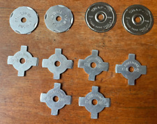 10 Vintage Metal 45 RPM Record Adaptors- 2 Phanstiehl, 2 Snap It & 6 Fidelitone picture