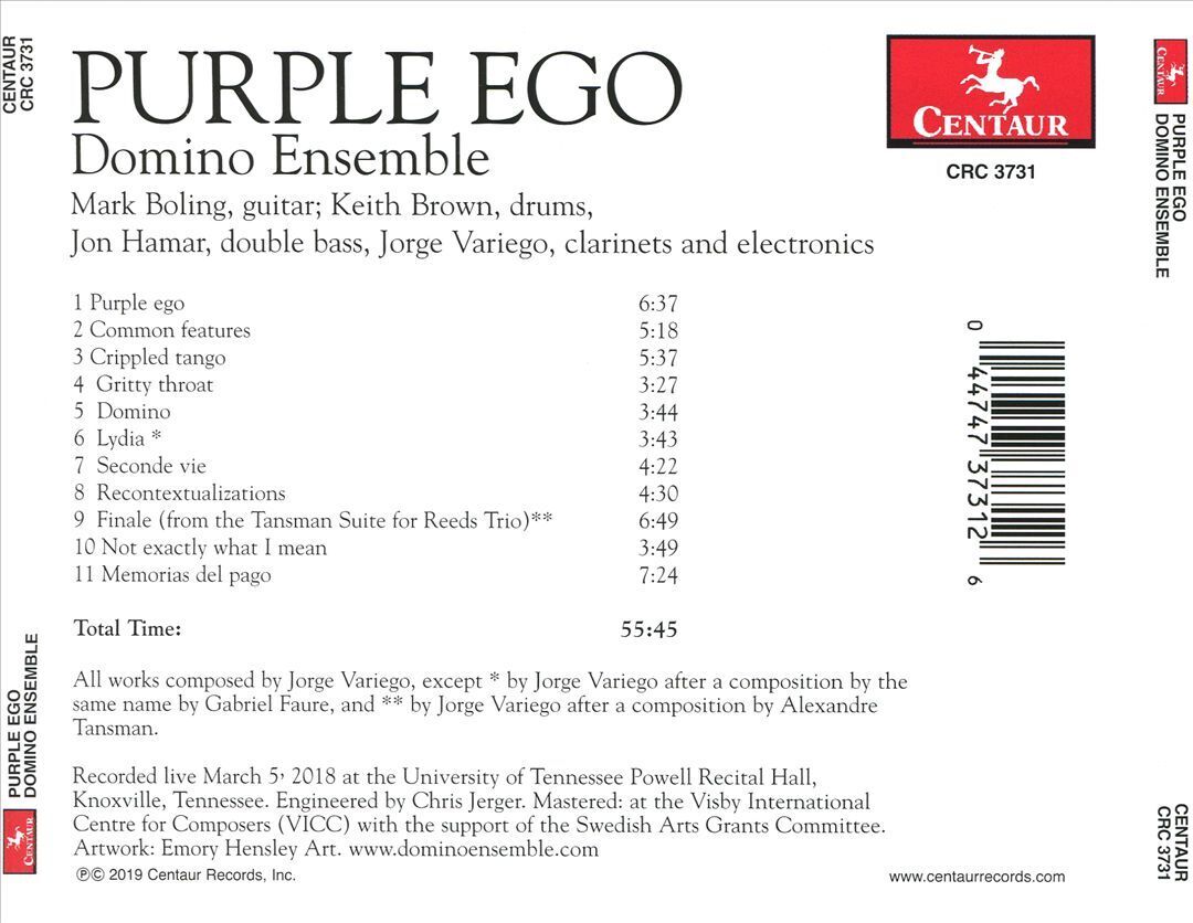 DOMINO ENSEMBLE - PURPLE EGO NEW CD