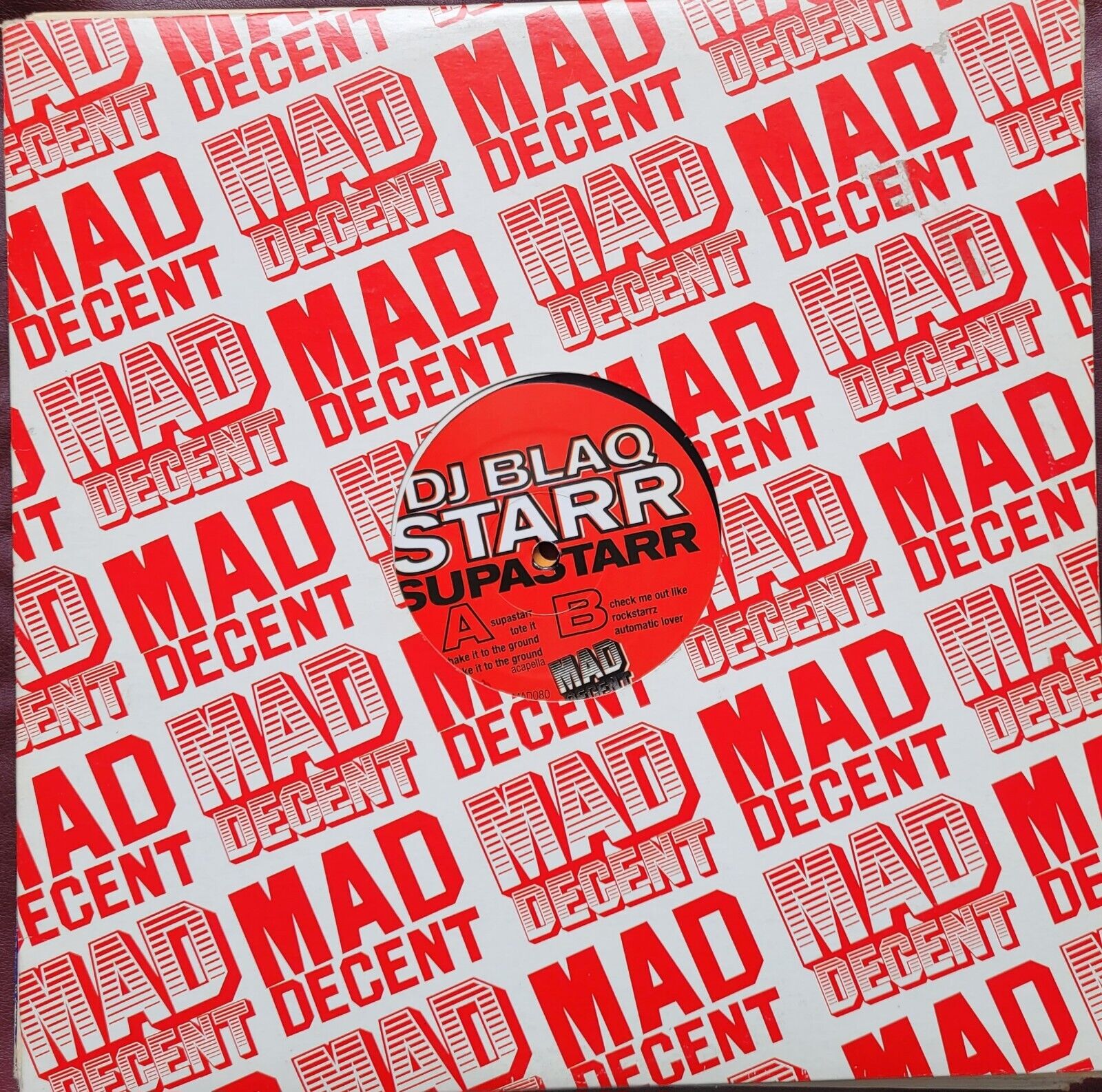DJ Blaq Starr Supastarr Baltimore Club Hip Hop Vinyl Record 2007 MAD080 Rare