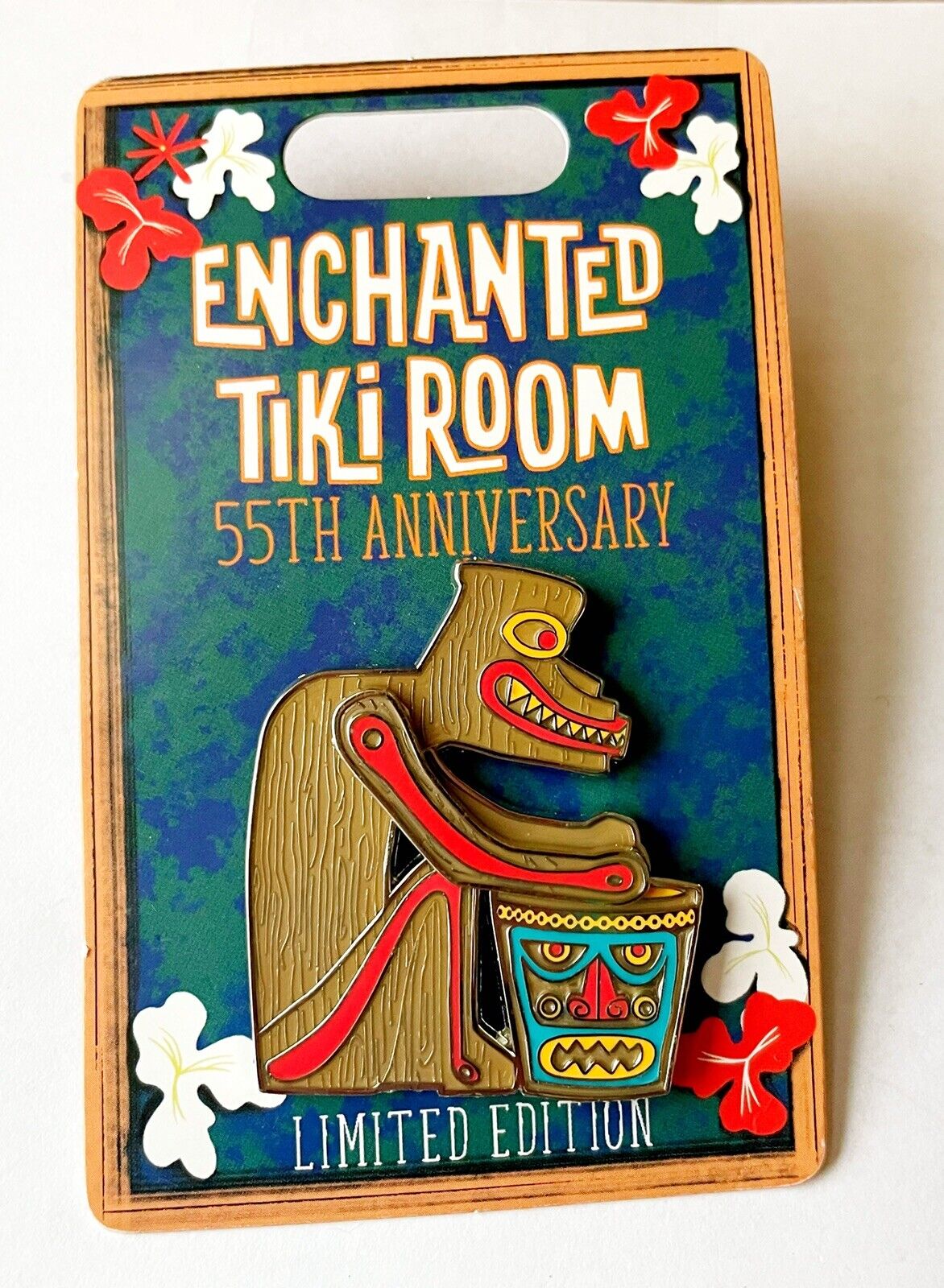 Enchanted Tiki Room 55th Anniversary Drum DLR Disneyland LE Disney Pin