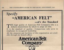 1927 AMERICAN FELT COMPANY PIANO FELTS VINTAGE ADVERTISMENT 31-191 picture