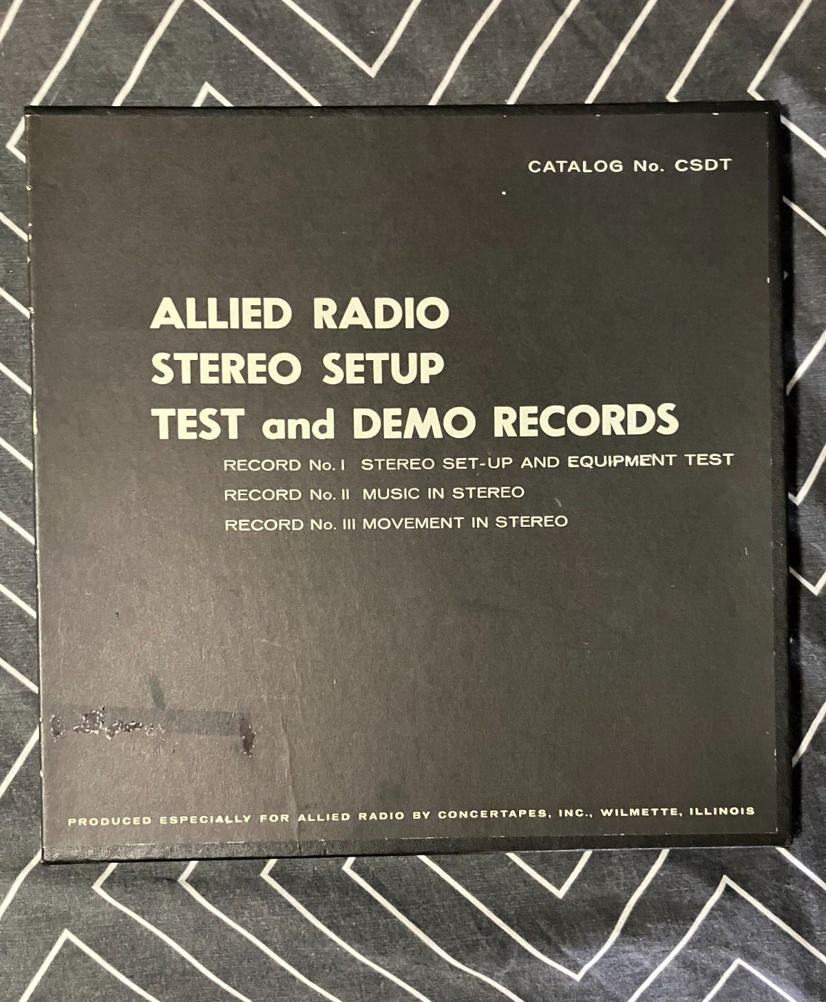 Allied Radio Stereo Setup Test and Demo Records 3 Vinyl Records Box Set Preowned
