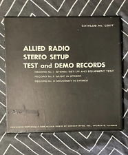 Allied Radio Stereo Setup Test and Demo Records 3 Vinyl Records Box Set Preowned picture
