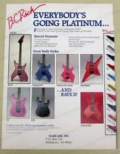 1989 B.C. RICH GUITARS PRINT AD - Everybody's going PLATINUM... picture