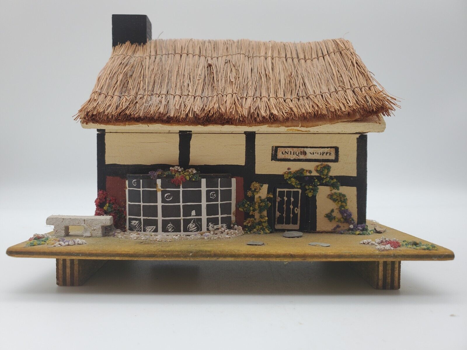 Vintage Pauline Ralph Music Box Handmade Reuge Swiss Antique Shop - Works