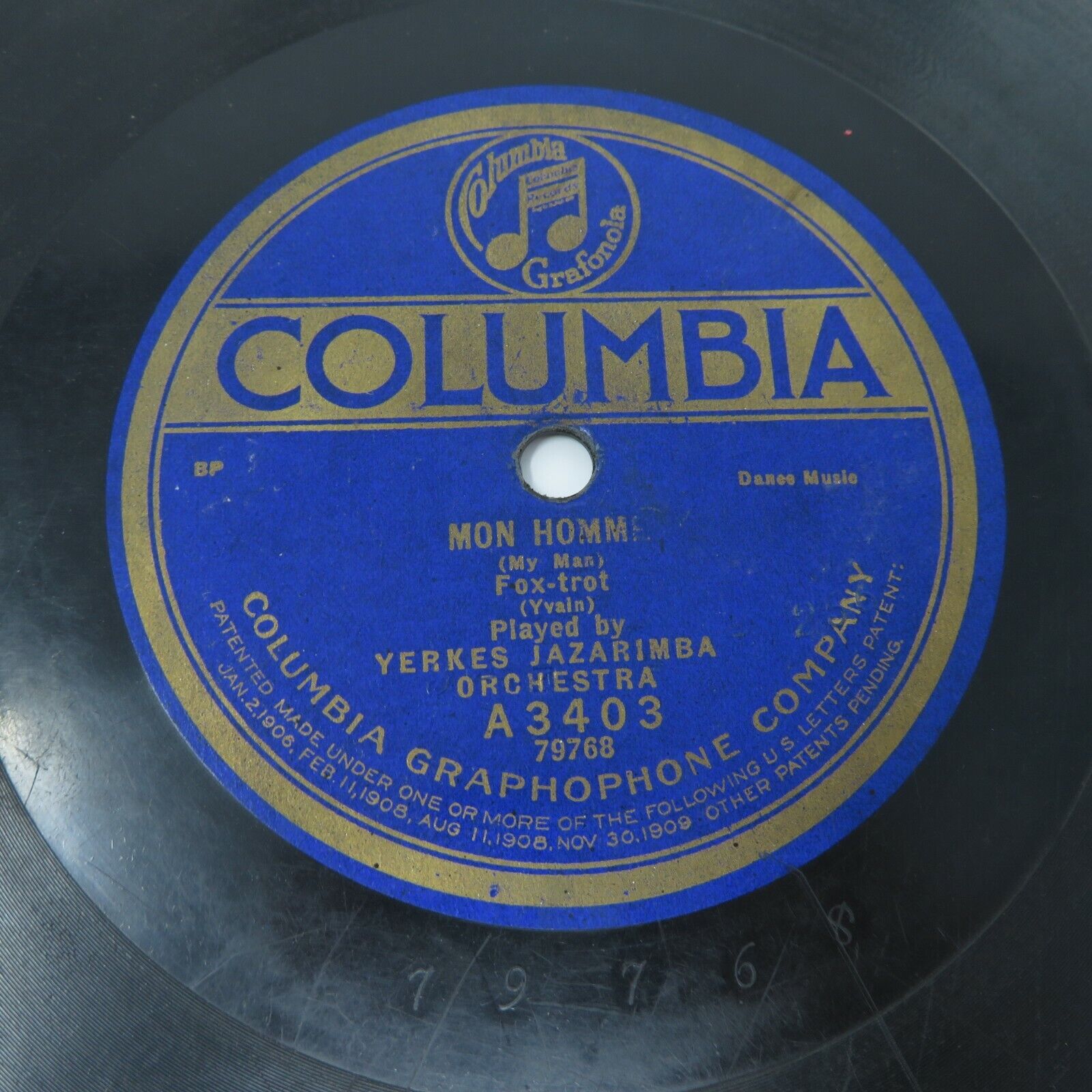 Vintage Novelty - Some Little Bird / Mon Homme - 1921 Columbia Jazz Vinyl A3403