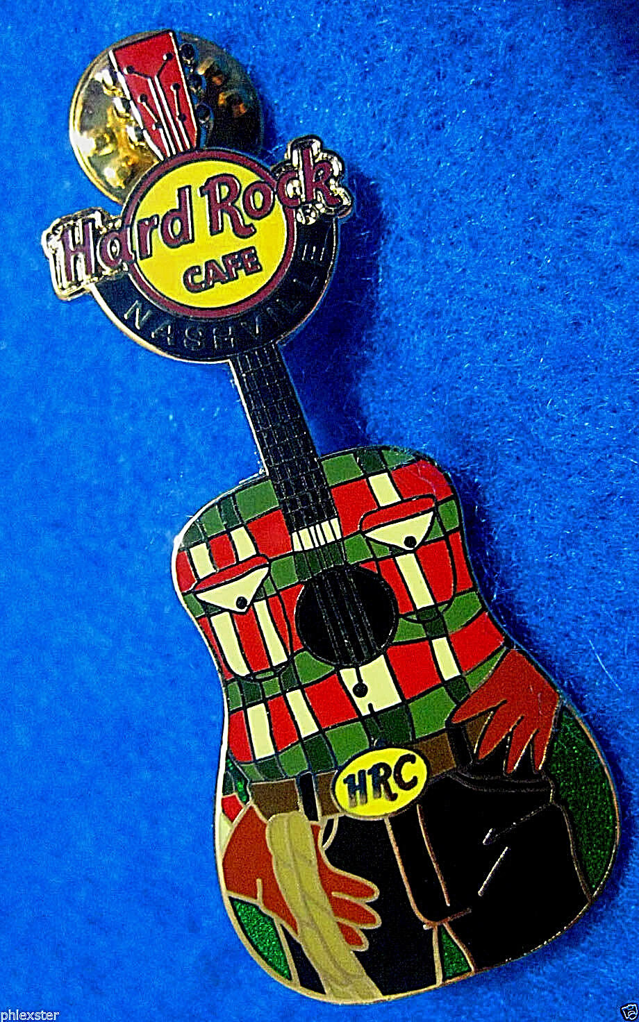 NASHVILLE GIDDY UP COWBOY HRC BELT BUCKLE & RODEO ROPE GUITAR Hard Rock Cafe PIN