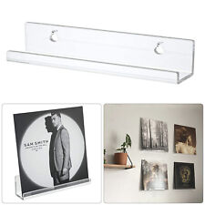1-8Pcs Record Album Wall Mount Display Shelf Acrylic Clear Holder 12 Inch picture