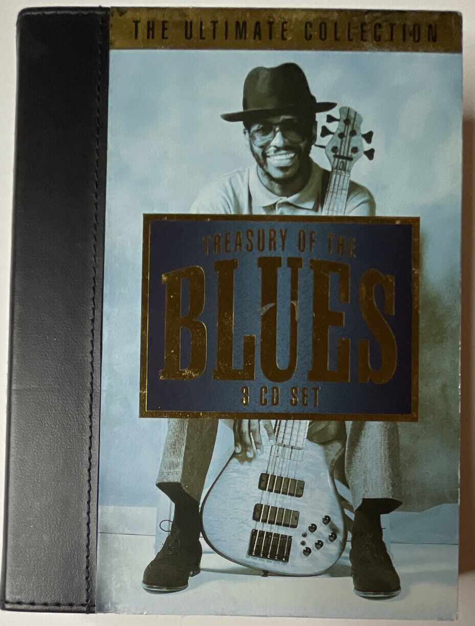 Treasury Of The Blues 3 CD Collectables Leather Wrap,Wood Box VERY RARENO CD’s
