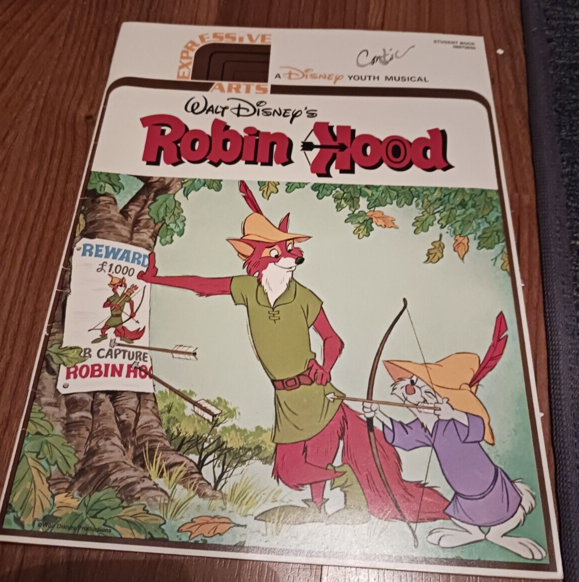 Vintage Walt Disney\'s Robin Hood Youth Musical Sheet Music