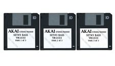 Akai S5000 / S6000 Set of Three Floppy Disks SET#3 BASS V81033 picture