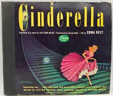 Vintage 1945 Decca Records Walt Disney's CINDERELLA by Edna Best 78 RPM DA-391  picture