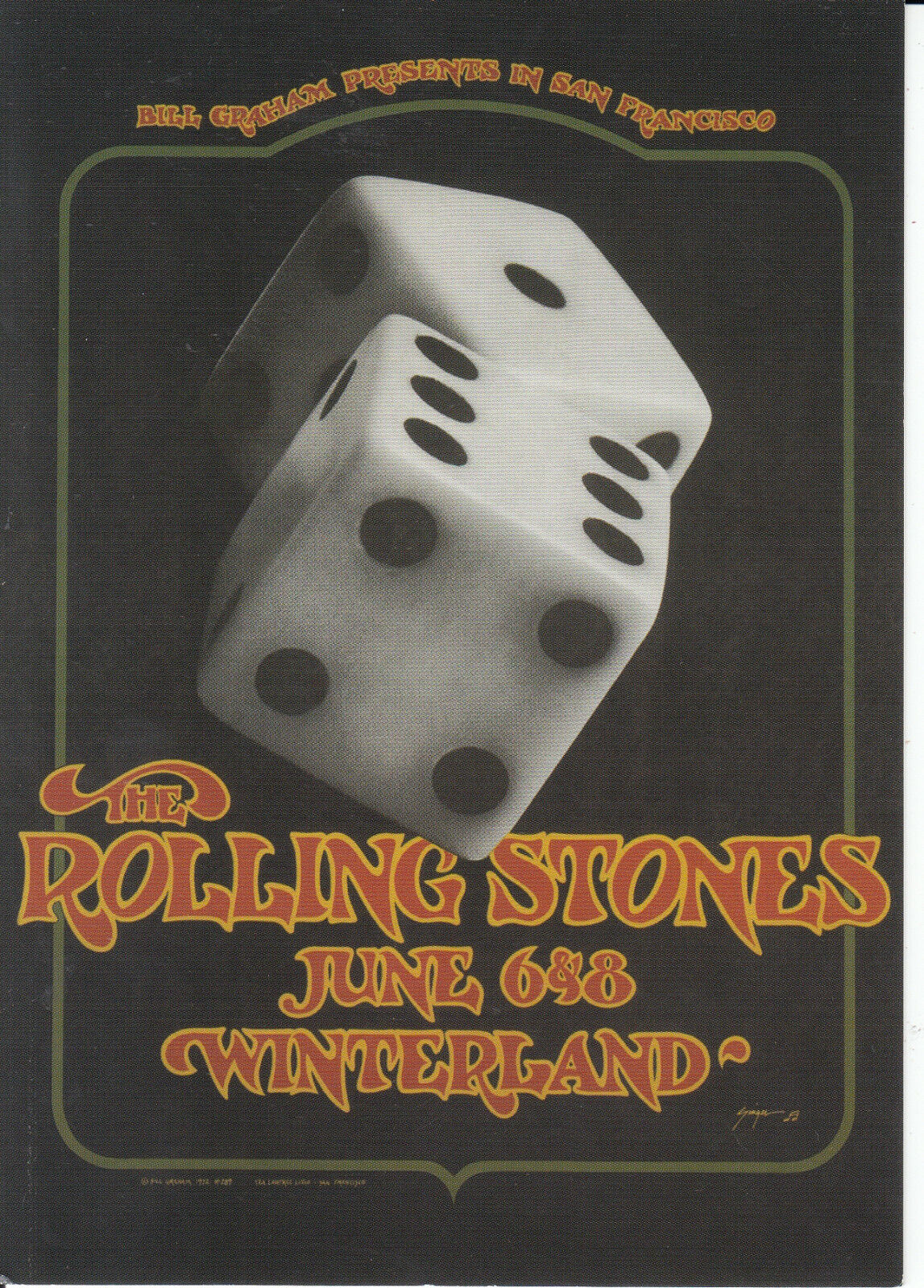 ROLLING STONES Tumbling Dice Winterland San Fran 1972 Wolfgangs Vault Series Ad