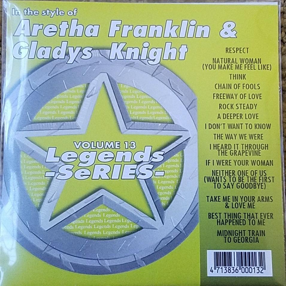 LEGENDS KARAOKE CDG ARETHA FRANKLIN & GLADYS KNIGHT SOUL, R&B #13 15 SONGS