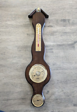 Vintage Airguide Mahogany Banjo Style Wall Barometer/Weather Station 20