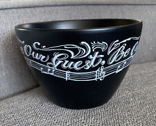 Disney Parks Beauty And The beast be our guest Lyrics Collectible black bowl new picture